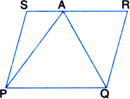 
∵ ΔAPQ, ΔAPS and ΔAQR lie between the same parallels∴ Their al