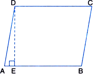 
Given: A parallelogram ABCD whose sides are given.To Prove: The area 