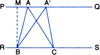 
Let ABC and A‘BC be two triangles on the same base BC and between t