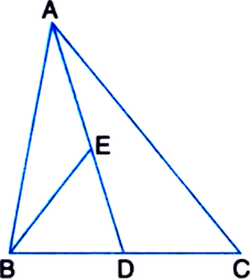 
Given: In a triangle ABC, E is the midpoint of median AD. Proof: In 