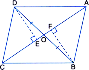 
Given: Diagonals AC and BD of a quadrilateral ABCD intersect at O suc