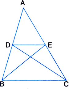 
Given: D and E are points on sides AB and AC respectively of ΔABC su