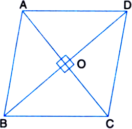 
Let ABCD be a rhombus whose diagonals are AC and BD.Then,Area of rhom