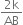 fraction numerator 2 straight k over denominator AB end fraction