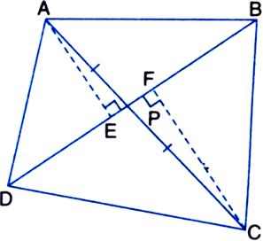 
Given: Diagonals AC and BD of a quadrilateral ABCD intersect each oth