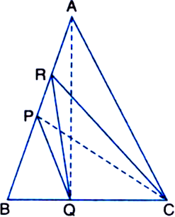 
Given: P and Q are respectively the midpoints of sides AB and BC of a