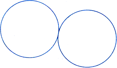 
Each pair has at the most two common points.(i) No point common(ii)O