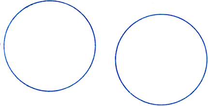 
Each pair has at the most two common points.(i) No point common(ii)O