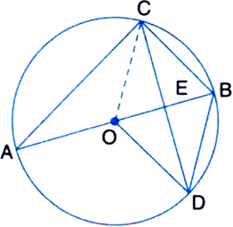 
Given: O is the centre of the circle. BD = OD and CD ⊥ AB.To determ