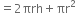 equals 2 πrh plus πr squared