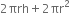 2 πrh plus 2 πr squared