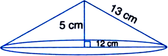 
The solid obtained will be a right circular cone whose radius of the 