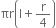 πr open parentheses straight l plus straight r over 4 close parentheses