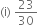 left parenthesis straight i right parenthesis space 23 over 30 space