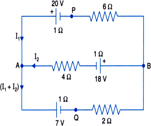 (a) Find the emf E1 and E2 in the circuit of the following diagram and ...