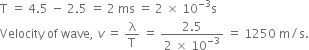 
Since the distance between two successive crests is λ, therefo