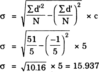 
(i) Calculation of Standard Deviation by Actual Mean Method :

X


d 